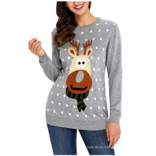 Suéter navideño de jersey p / mujeres PK1830HX con diseño navideño